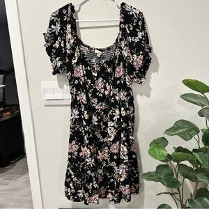 Rewind Puff Sleeve Tiered Skater Dress